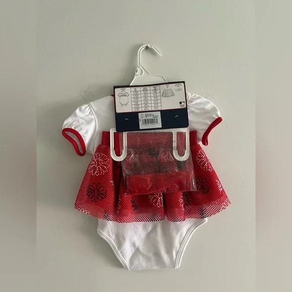 Washington Nationals Baby Girl Outfit 12M NWT MLB Onesie Tutu Skirt Set Game Day - Picture 3 of 3